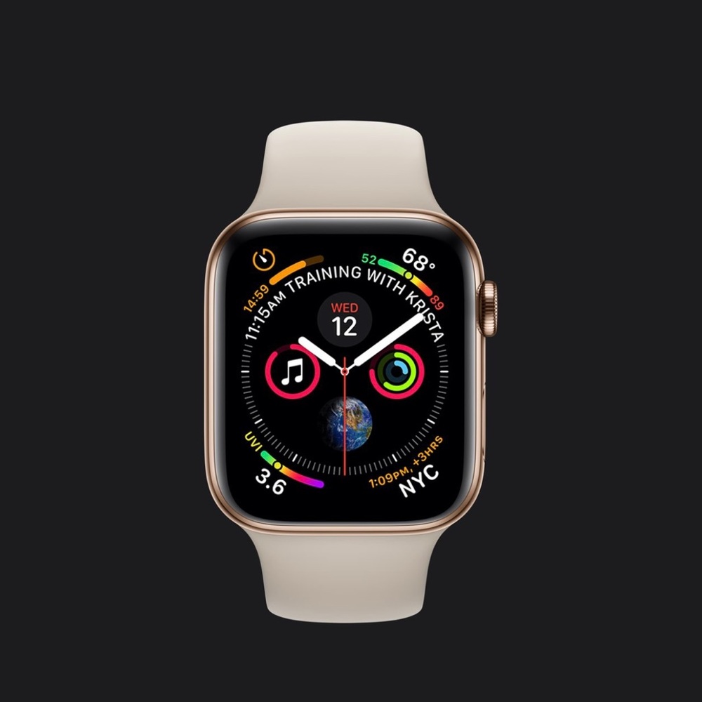 Apple Watch Series 4, 40mm, Rose Gold, Stainless Steel, GPS+ Cellular